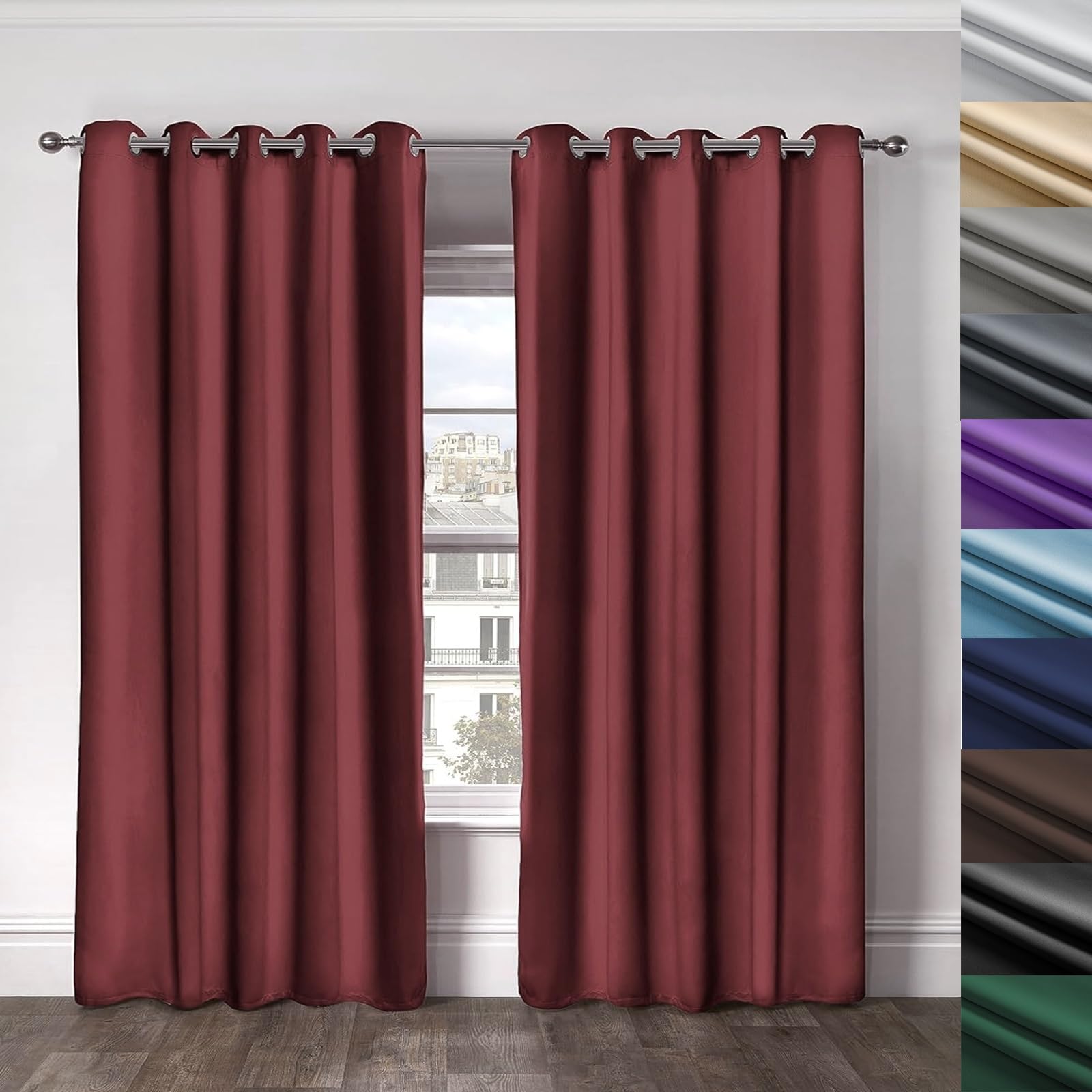 Rideau thermique isolant anti froid et bruit opaque 60 x 200 cm