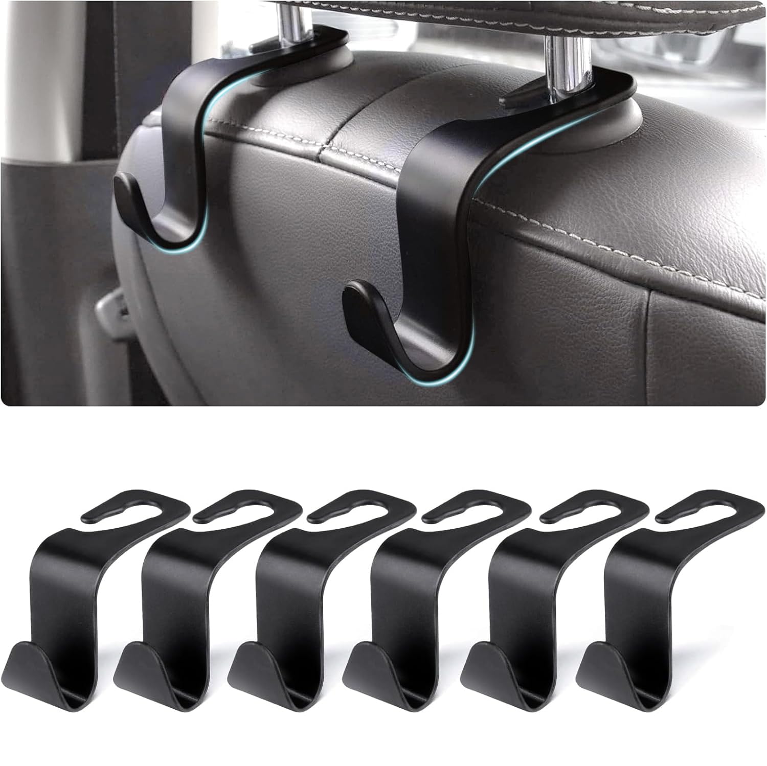 4 Crochets De Rangement Pour Siège Auto BMW X5 (2018-2023) - Accroche Sacs, Facile à Installer - 5