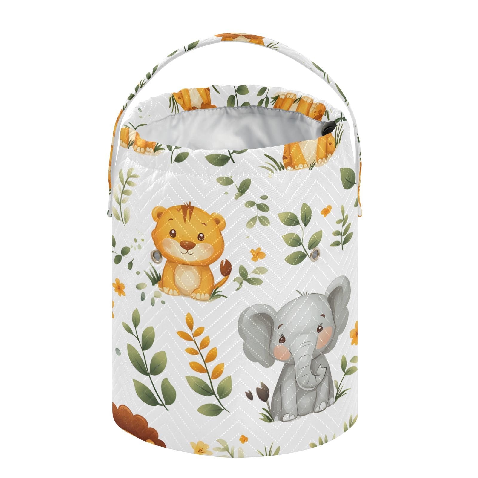 Yarn Storage Bag Small Crochet Bag Knitting Bag Organizer Cartoon Elephant Tiger Yarn Bags for Crocheting Basket