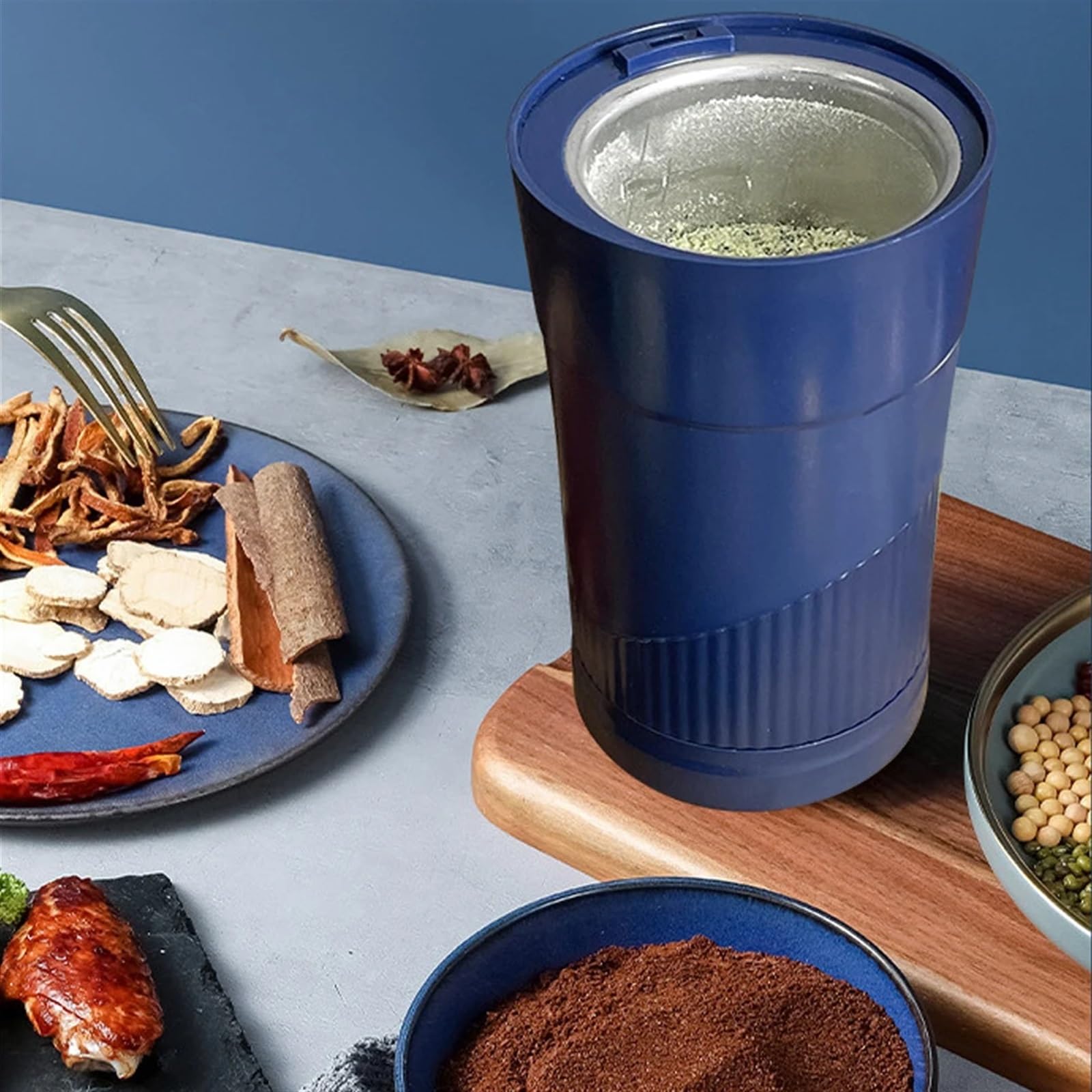 Molinillo mezclador eléctrico, Molinillo de pimienta eléctrico pequeño, herramienta molienda especias cocina for granos café, máquina portátil, viaje(Nero)