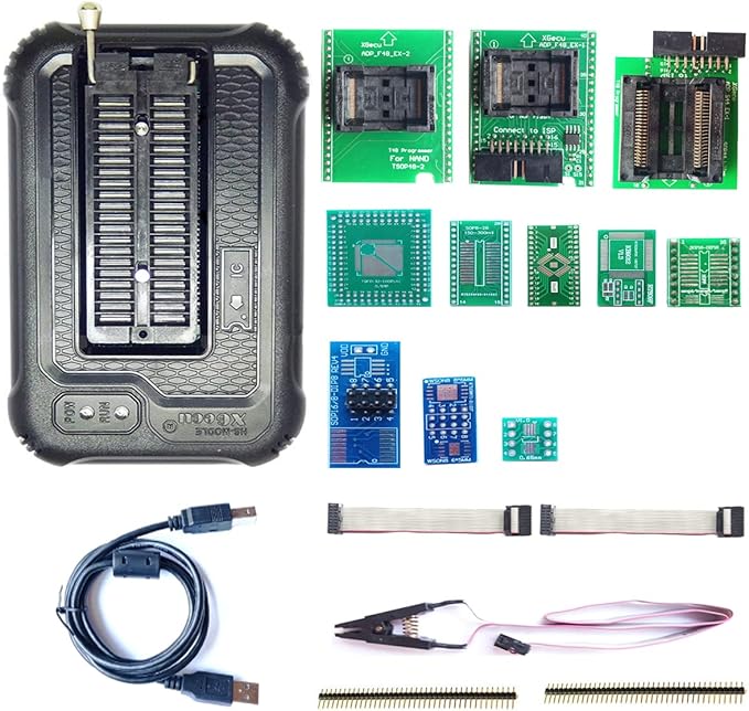 Filican Xgecu TL866II plus upgraded T48 eprom Programmer 11 adapters ...
