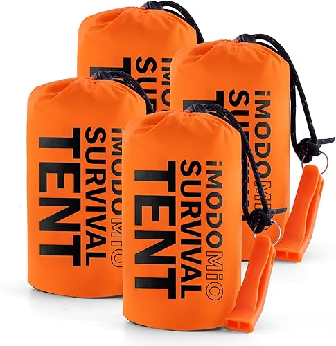 Vista 14 de Emergency Survival Tent Life Shelter - 2 Person Mylar Emergency Shelter Tube Tent with Emergency Whistle & Paracord, All-Weather Essential Survival