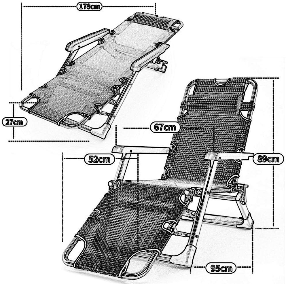 Folding Chair Outdoor Zero Gravity Sun Lounger Garden Adult Rocking Folding Rocker Outdoor Patio Lawn Deck Front Door Porch Support (Dark Gray)