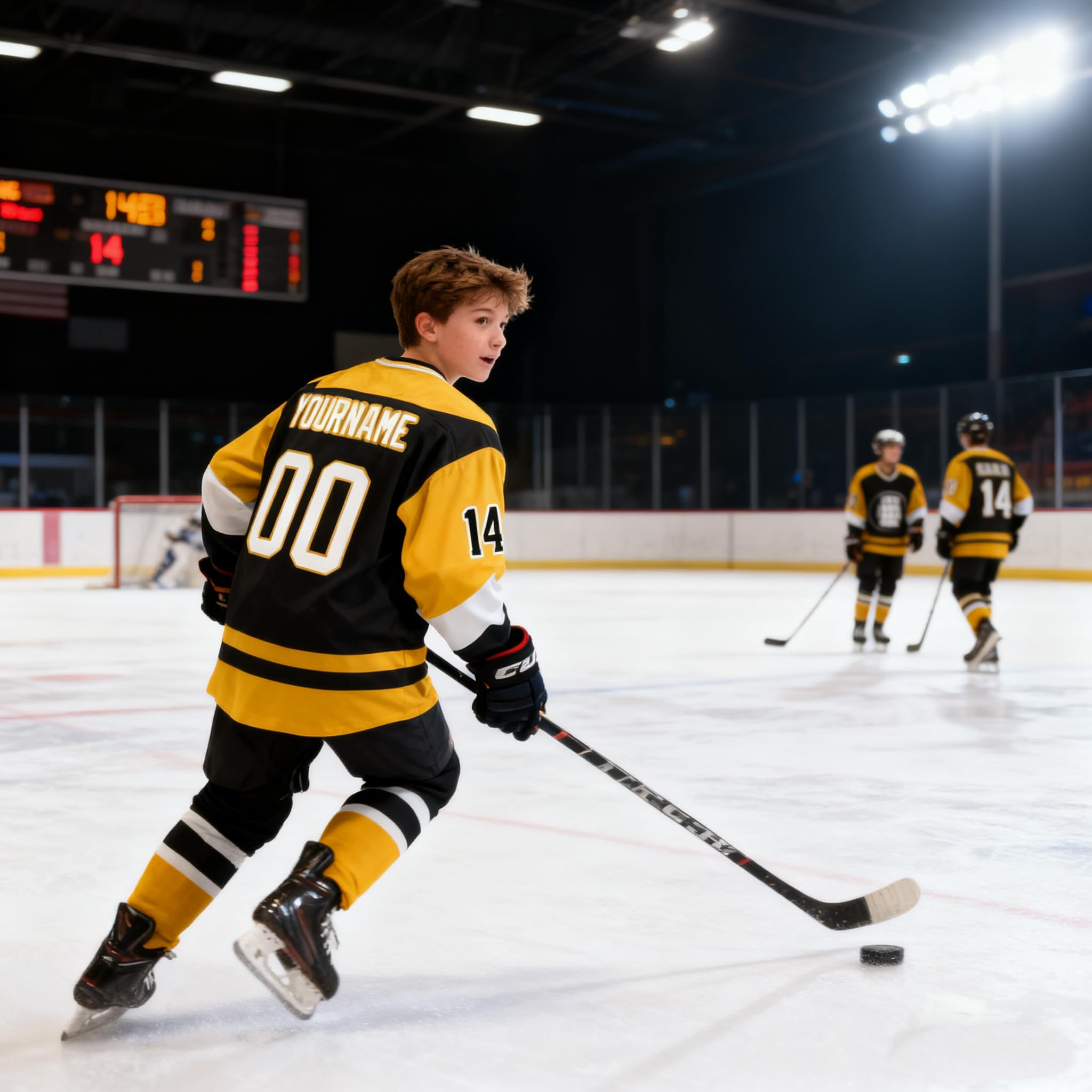 Maillot de Hockey personnalisé à Manches Longues avec numéro, nom et équipe pour Hommes, Femmes et Adolescents