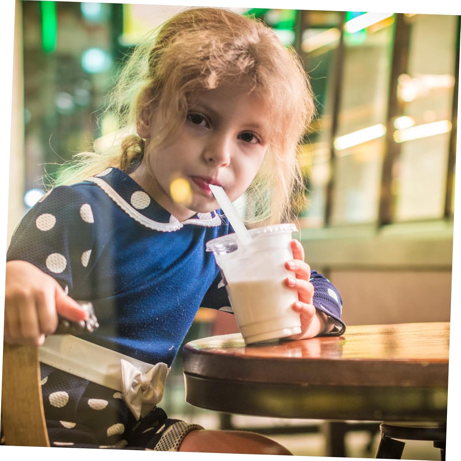 Mikinona Degradable Paper Drinking Straws with Independent Packaging Milk Tea and Juice Straws Disposable for Beverages