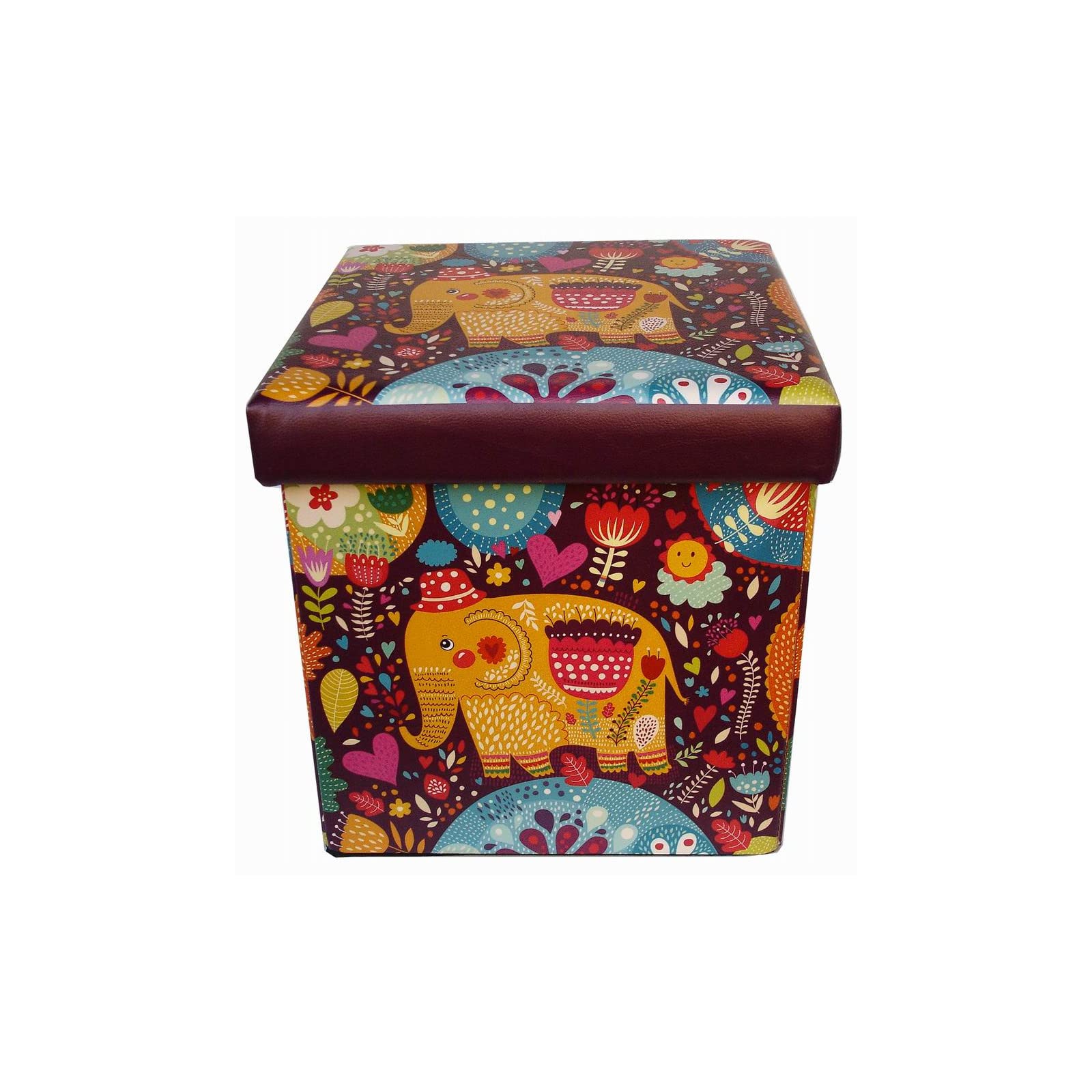 Pouf Contenitore 33x33x33 Cm - Scatola Portaoggetti Con Coperchio - Foto 7