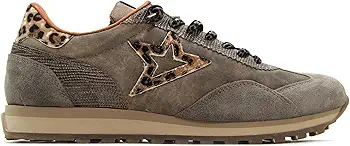 CETTI - Zapato Casual de Piel y Malla, Animal Print, cordón elástico, Suela de Goma, para: Mujer