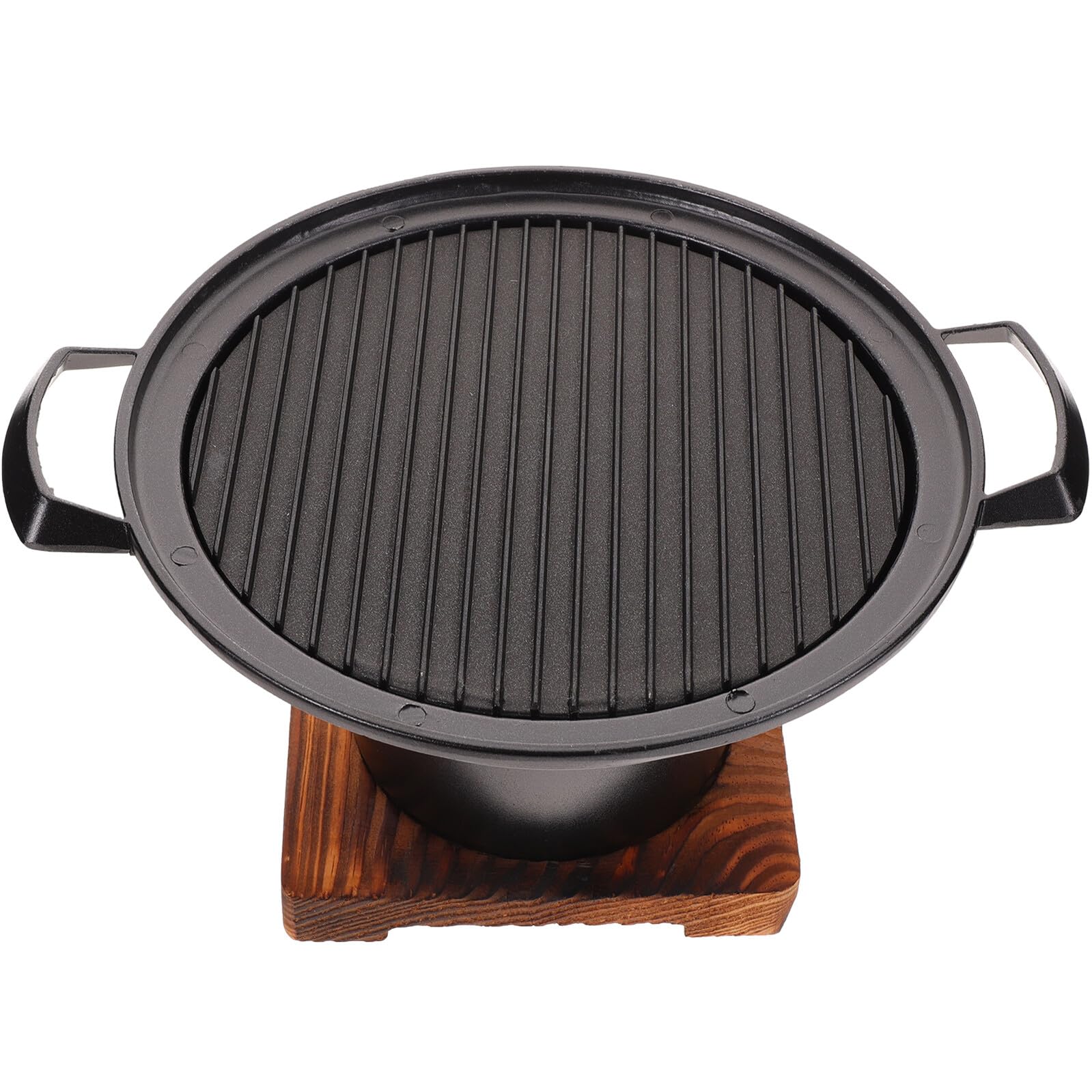 Przenośny nieprzywierający mini grill do grillowania – bezdymna patelnia kempingowa na zewnątrz z tacą odpływową oleju i płaską podstawą dla równomiernego rozprowadzania ciepła – łatwy do czyszczenia
