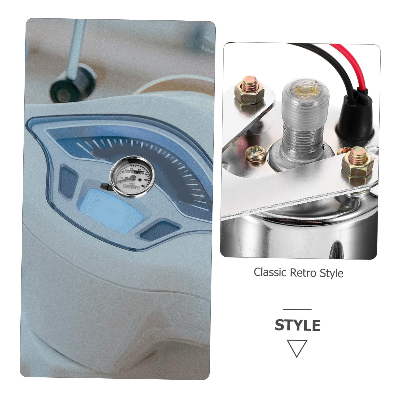 PRETYZOOM Tachimetro per Digitale Display Chiaro Misuratore velocità per Indicatore Modificato per Facile da Installare e Leggere
