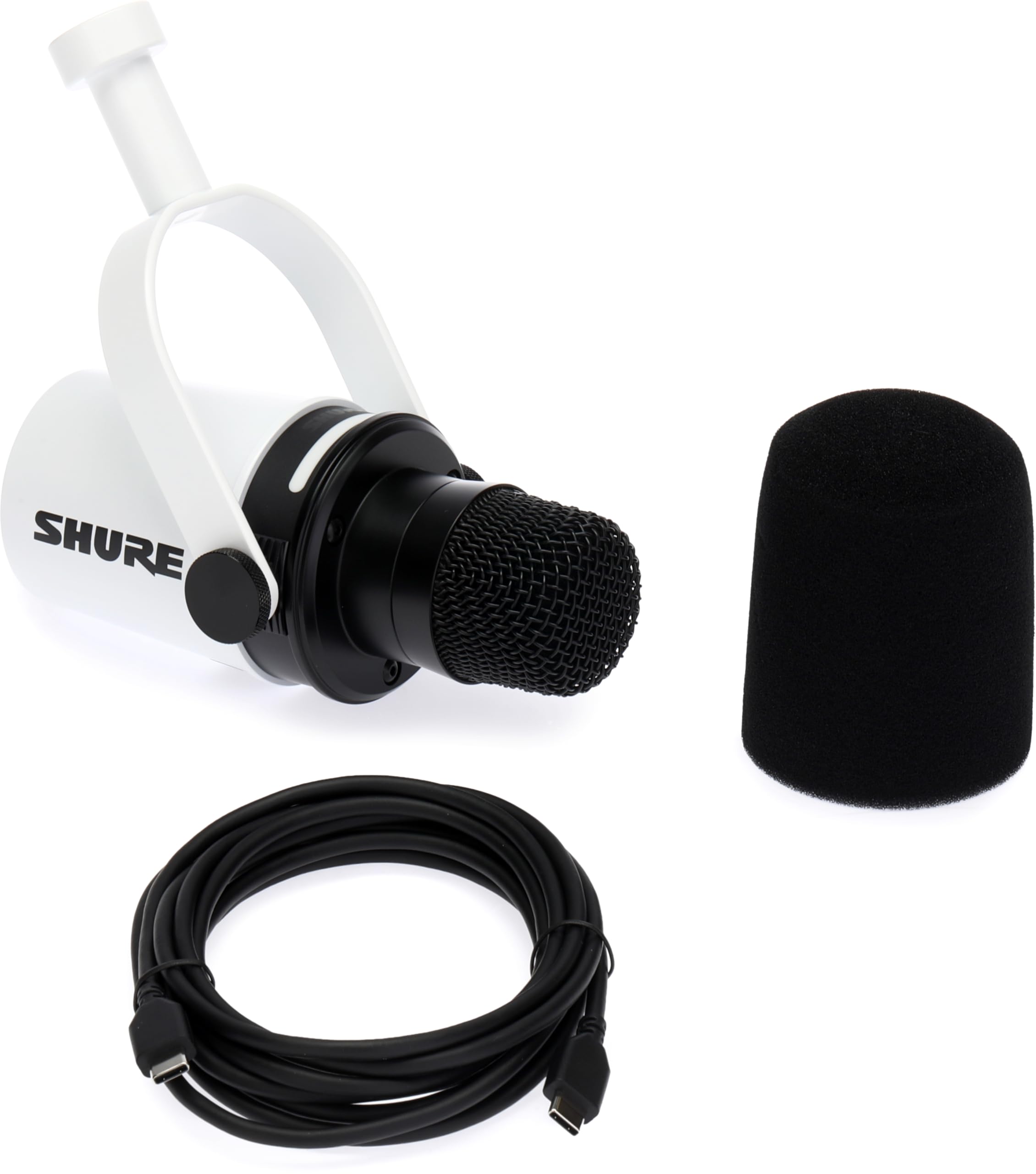 SHURE MV7+ PODCAST MICROPHONE 限定ホワイト Shure MV7+ Podcast XLR/USB Microphone (White) MV7+-W B&H Photo