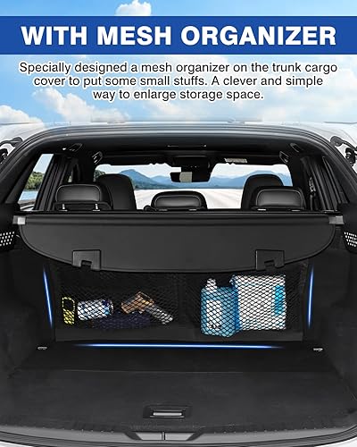 Vista 4 de Autorder Cubierta de carga mejorada para Mazda CX-5 CX5 2017-2025 Accesorios Cubierta de sombra para maletero con red de carga de almacenamiento sin