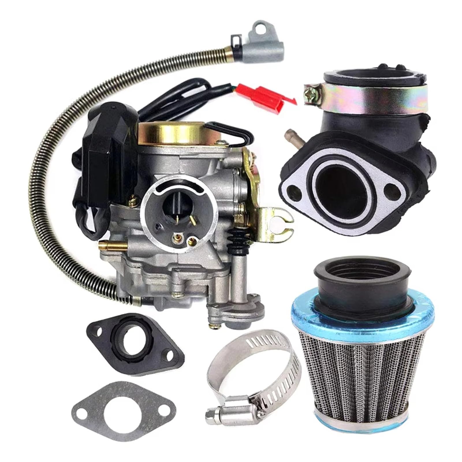 carburatore scooter Per GY6 Per 50CC Per 49CC Scooter A 4 Tempi Motore Taotao Carburatore Da 18 Mm Collettore Di Aspirazione Filtro Dell'aria Carburatore Generatore Carburatore