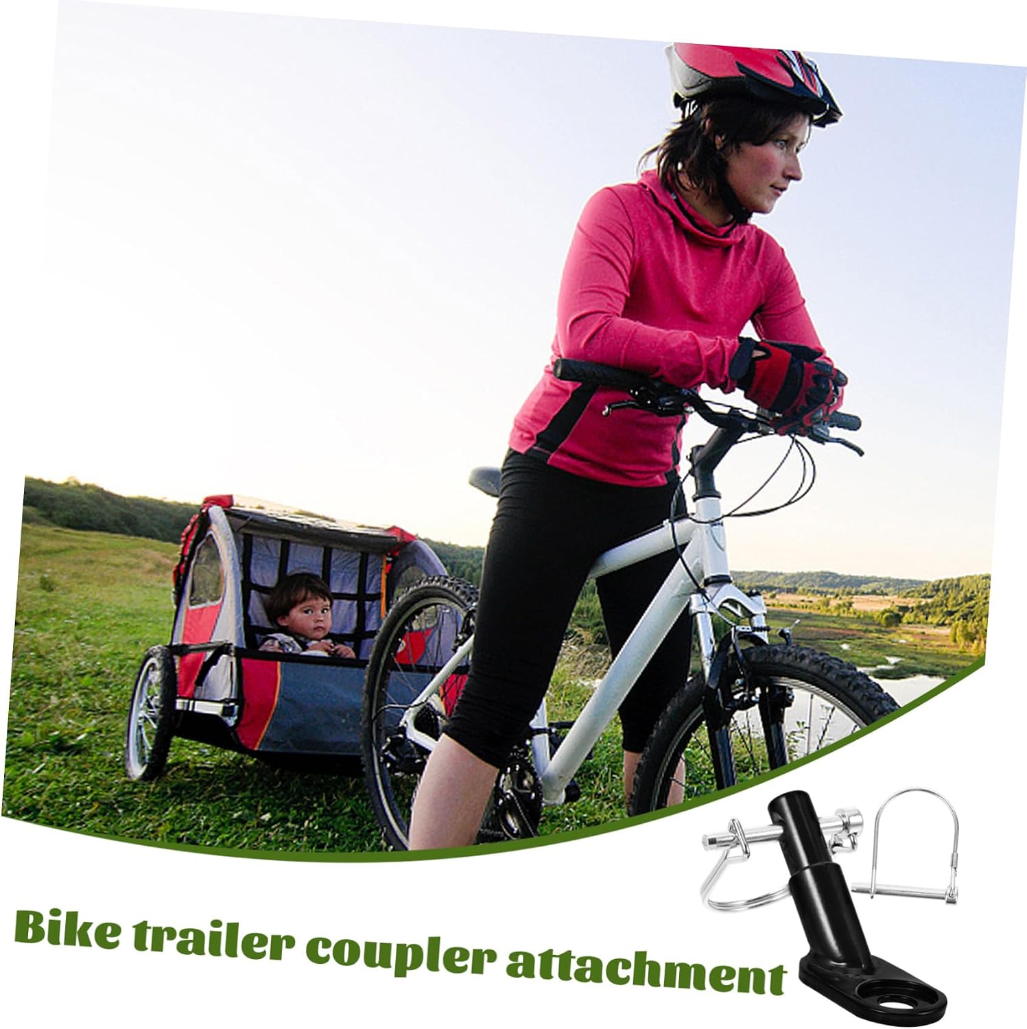 Toyvian Replacement Bike Trailer Connector Hitch Coupler Attachment for Bicycles Cycle Trailers