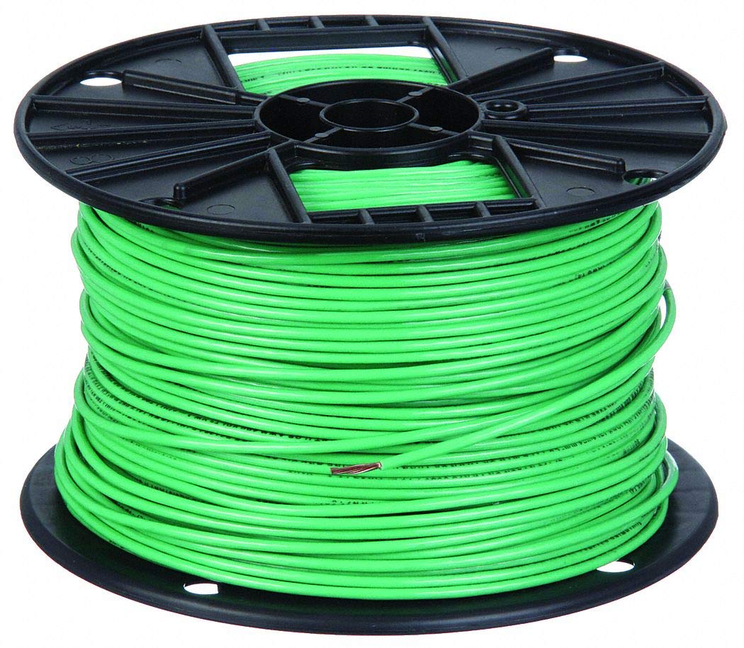 Southwire 22968201 Cable de construcción trenzado THHN calibre 12, 500 pies, verde
