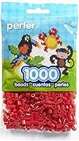 Perler Beads Fuse Beads for Crafts, 1000pcs, Red, 6.5 x