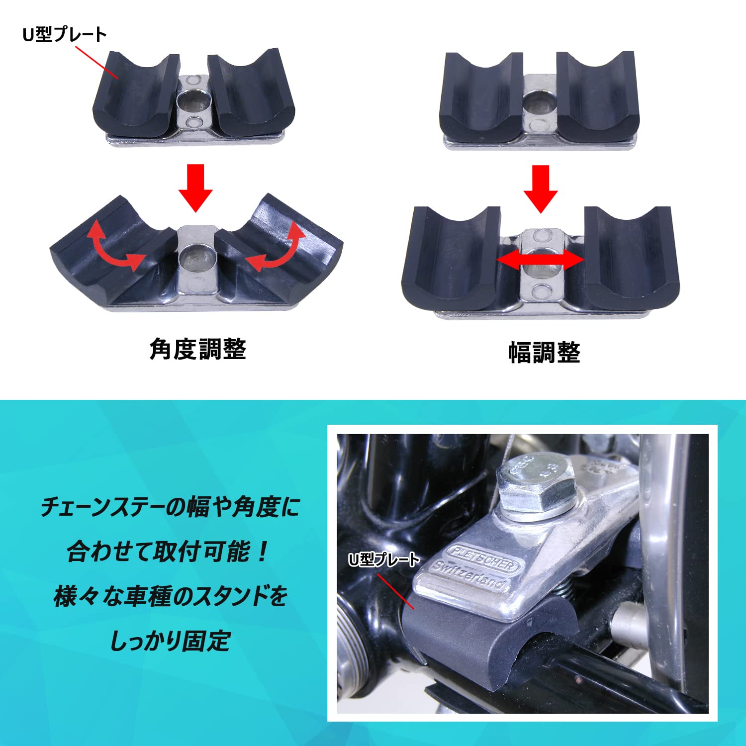 Amazon | ESGE ダブルレッグスタンド シルバー センタースタンド 