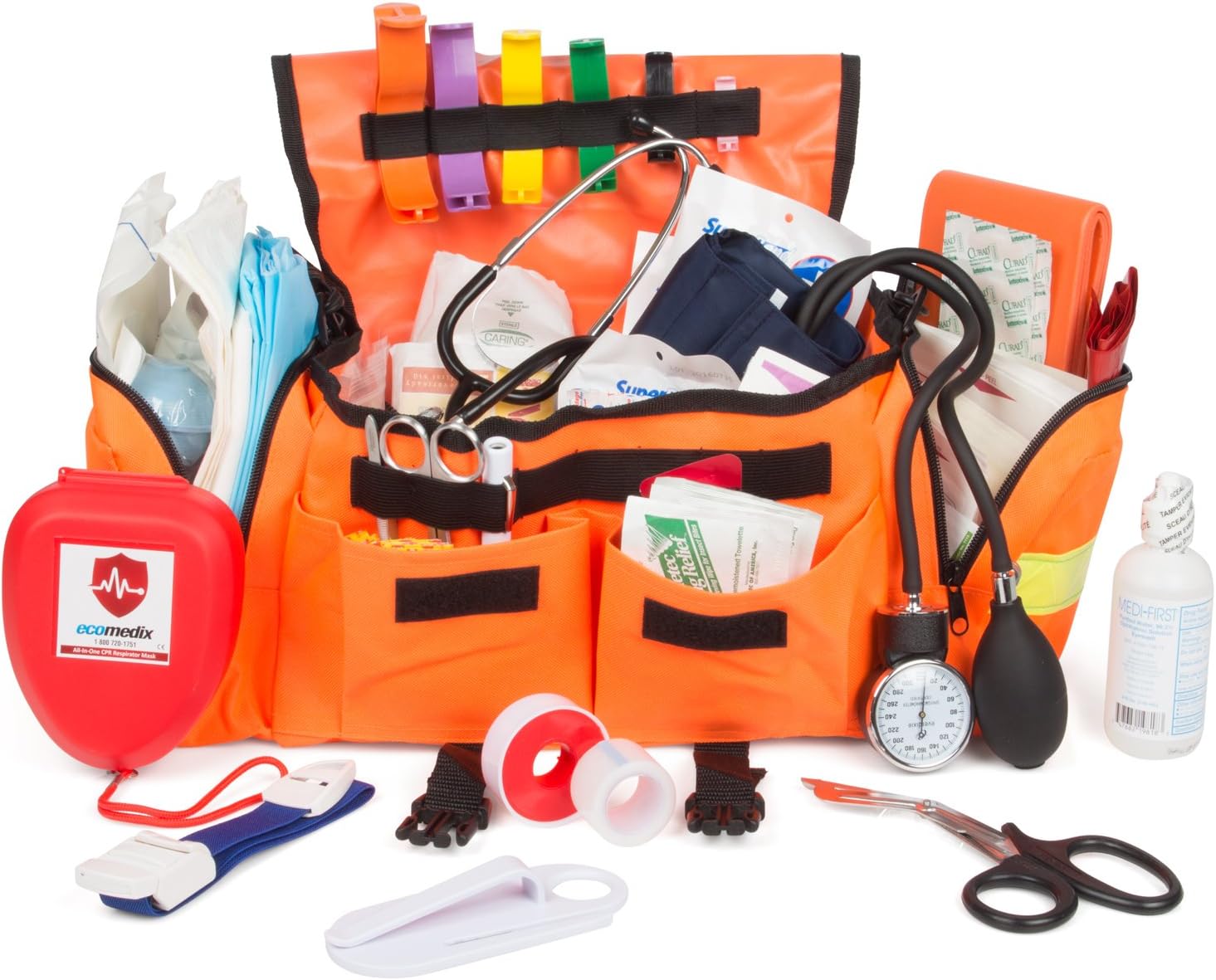 Eco Medix First Aid Kit Emergency Response Trauma Bag (Orange)