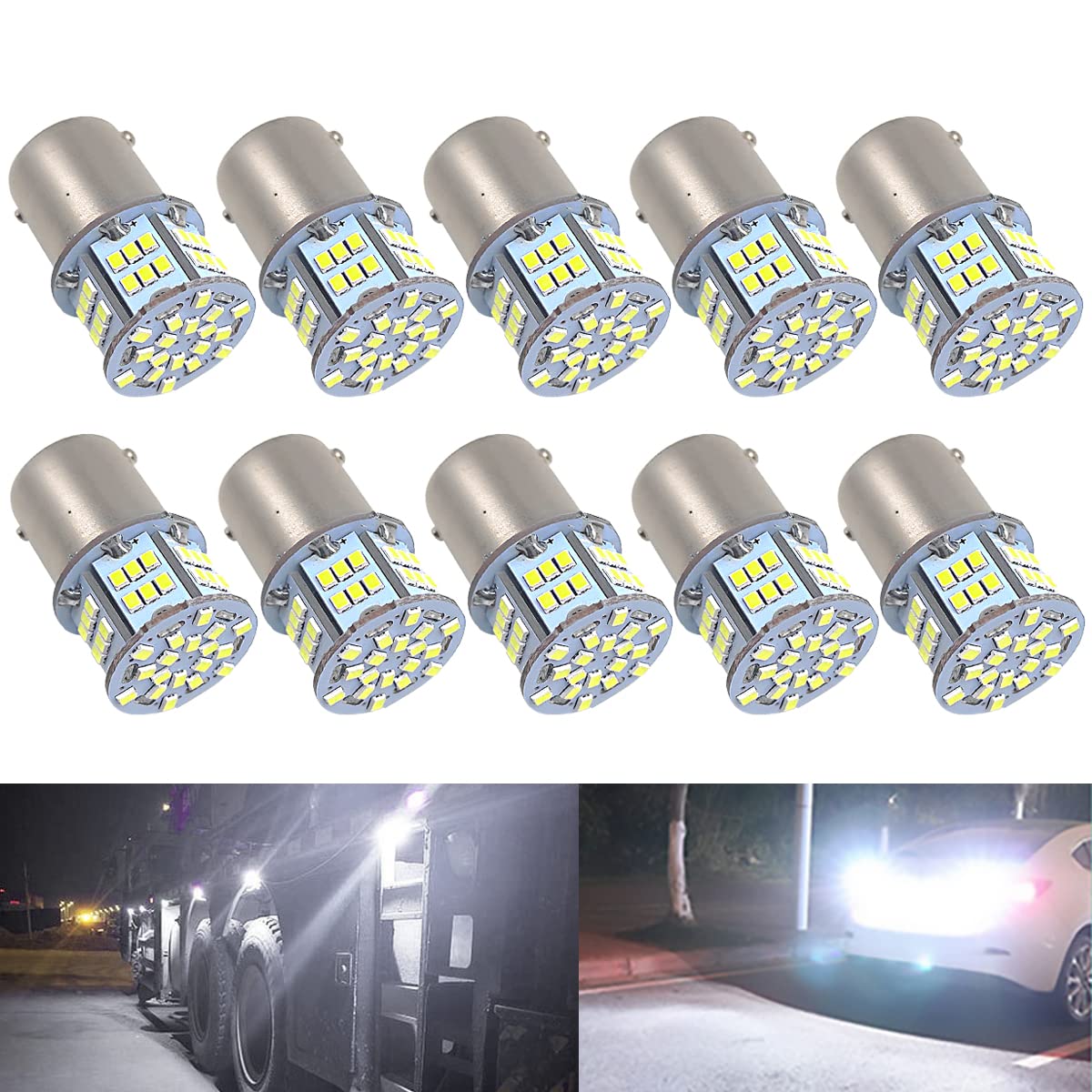 Amazon | S25 LED シングル ピン角180度 （P21W 1156 G18 BA15S) 24V