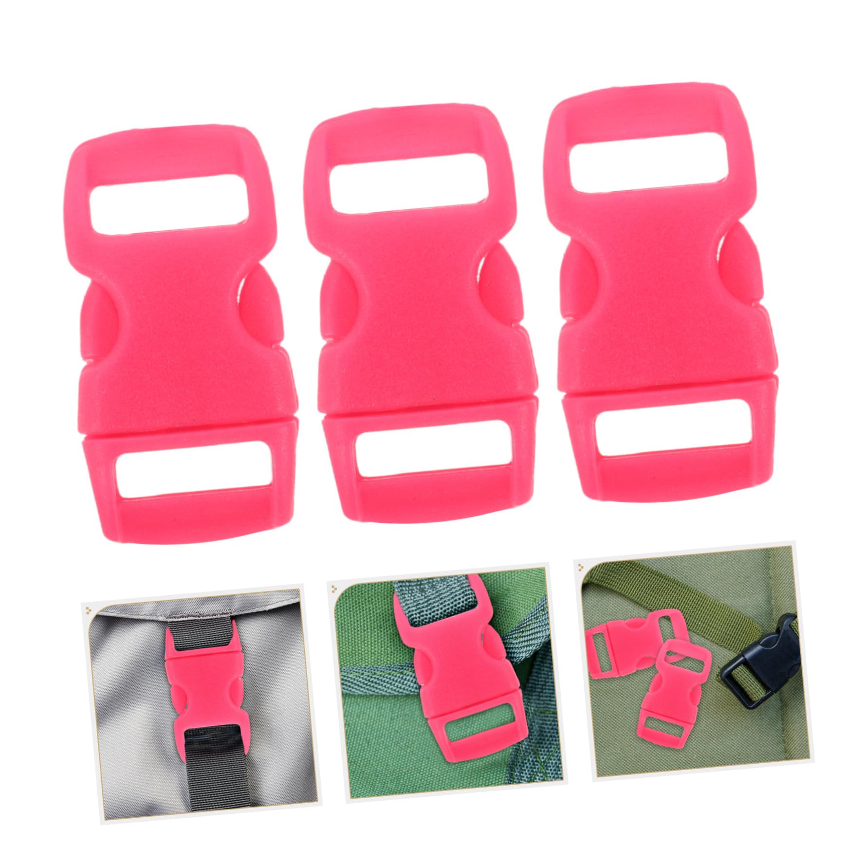 Anneome 3 Sets Vielseitige 10 Mm Kunststoffschnallen Für Rucksack Hundehalsband Bunt Einfach Zu Verwenden 100 Stück * 3