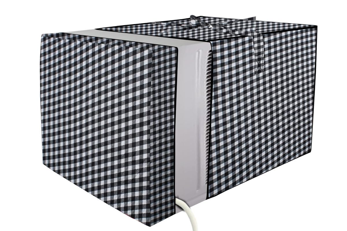 Stylista window ac cover suitable for Voltas 1.5 Ton 183 Vectra Elite, Gingham Pattern Black & Grey Color Elastic fit Cover for front and rear Of Window Ac (B0CWNXMZHJ) Amazon Price History, Amazon Price Tracker