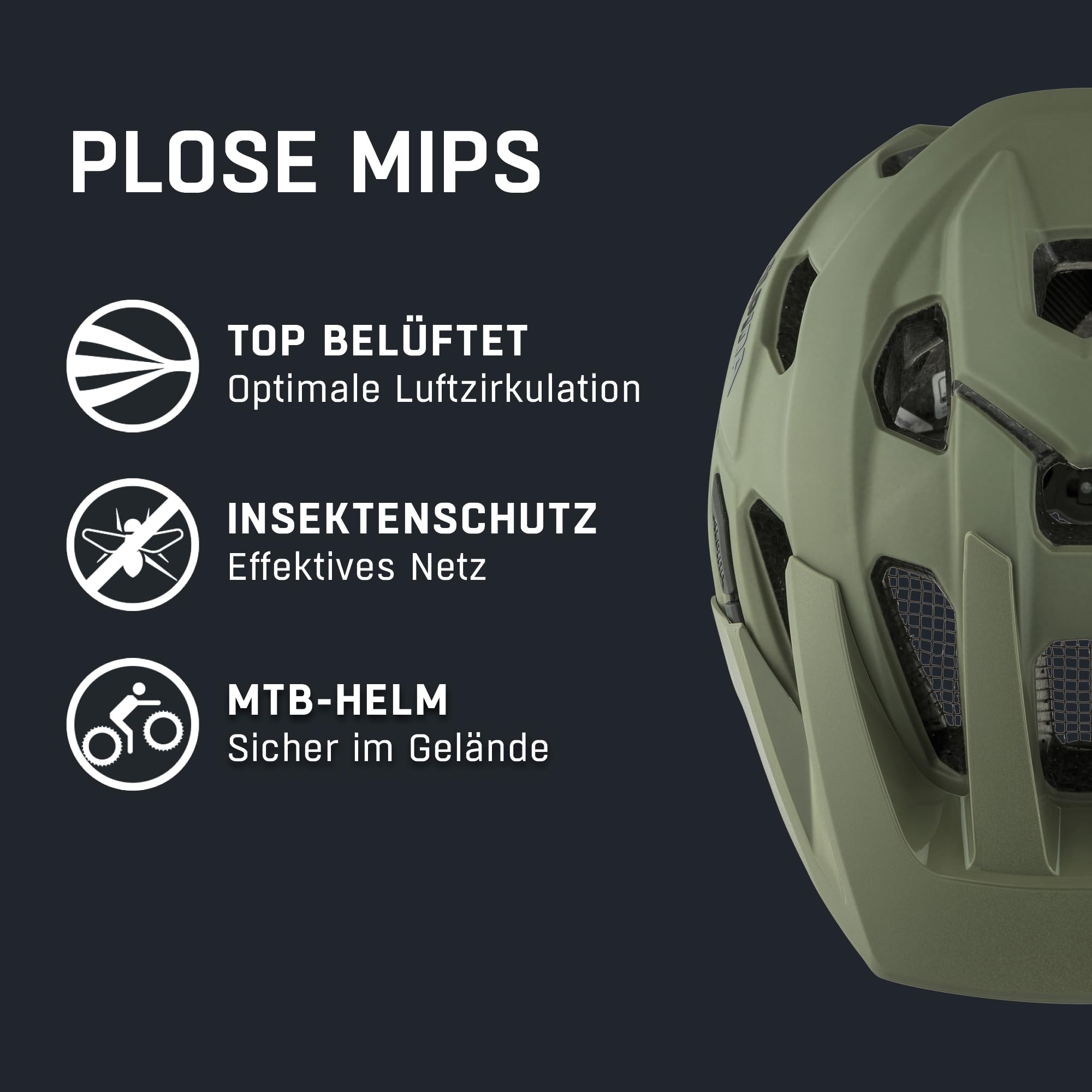 ALPINA PLOSE MIPS Helm 2024 Olive Matt