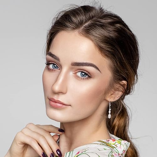 Miniatura 5 de OIIKI 150 cuentas ovaladas de perlas para la fabricación de joyas, agujeros grandes de 0.039 pulgadas (0.039 in), perlas blancas de imitación en