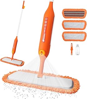 Spray Mop for Floors Cleaning, Microfiber Hardwood Floor Mop with 3 Reusable Washable Mop Pads 360°Spin Dry Dust Laminate Floor Mop Wet Spray Mop for Cleaning Kitchen Wood Tile Vinyl Ceramic Wall