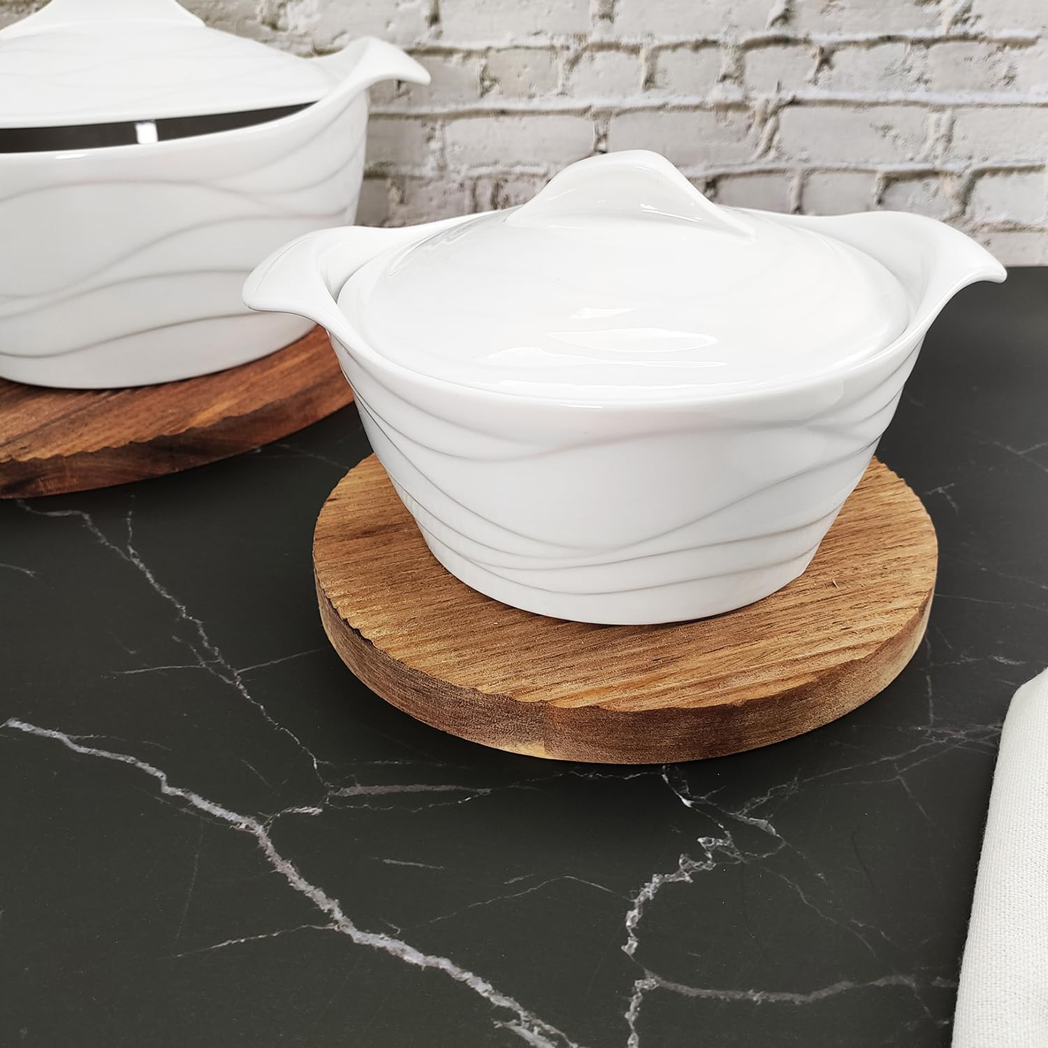 jinsongdafa Mini Casserole Dish Set of 2, Cocotte with Lids - Image 3