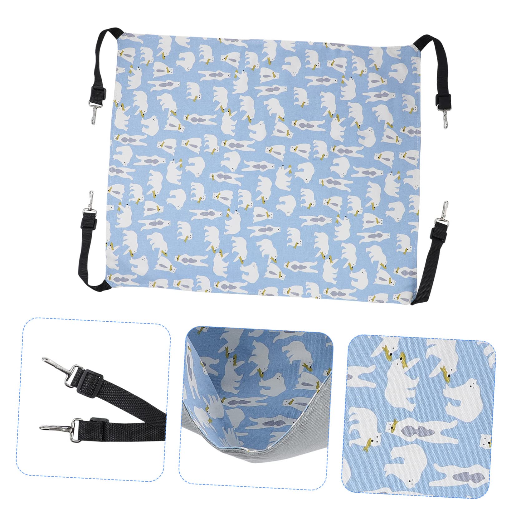 POPETPOP 2pezzi Hammock Per Tela Traspirante Appeso Per e Animali Design e Confortevole Per Ceste e Gabbie Colore Blu
