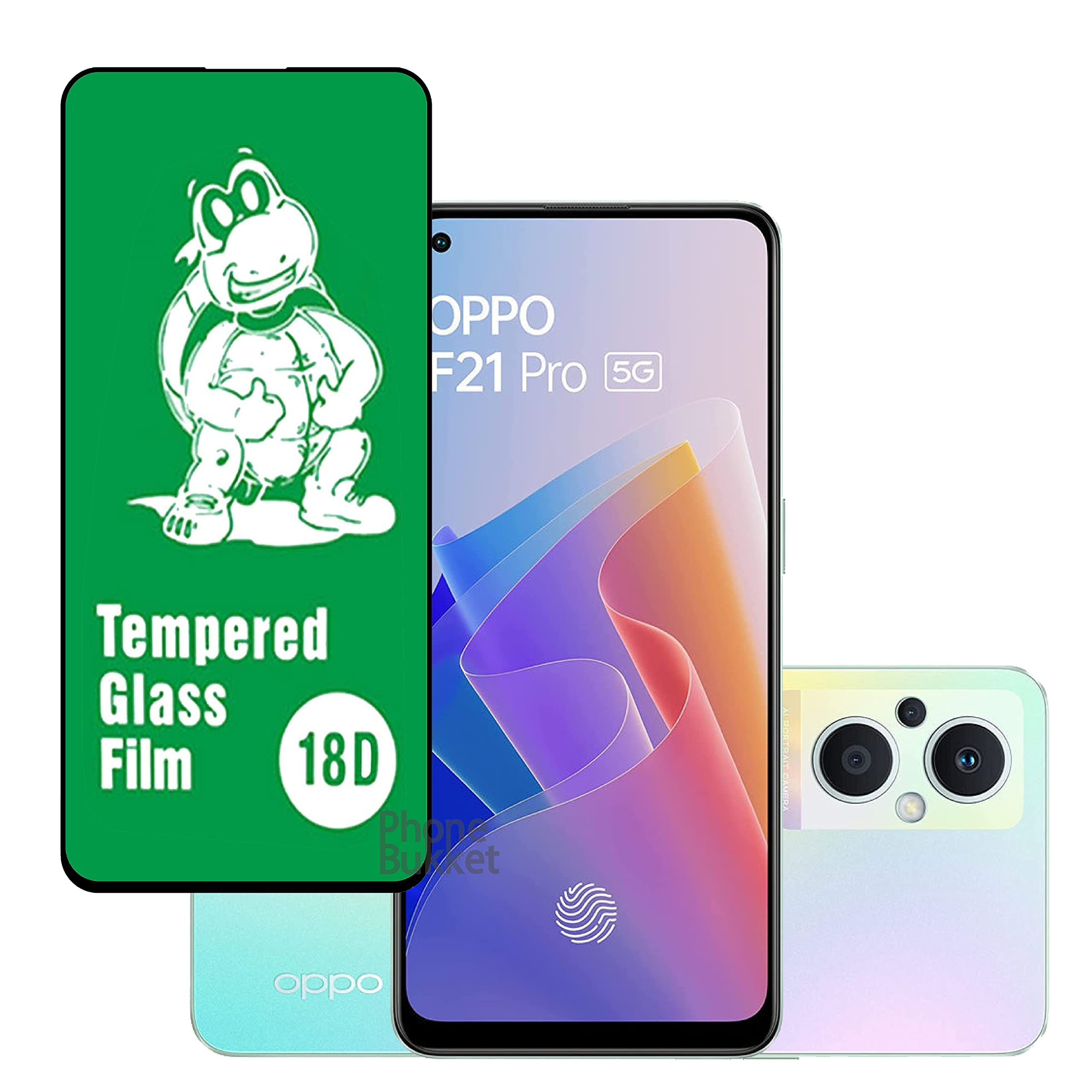 PhoneBukket 9H 18D Tempered Glass Guard Protector Raised Bezel for Oppo F21 Pro 5G (Transparent) Edge to Edge Full Screen Coverage, Pack of 1 (B0BBBQC9PV) Amazon Price History, Amazon Price Tracker