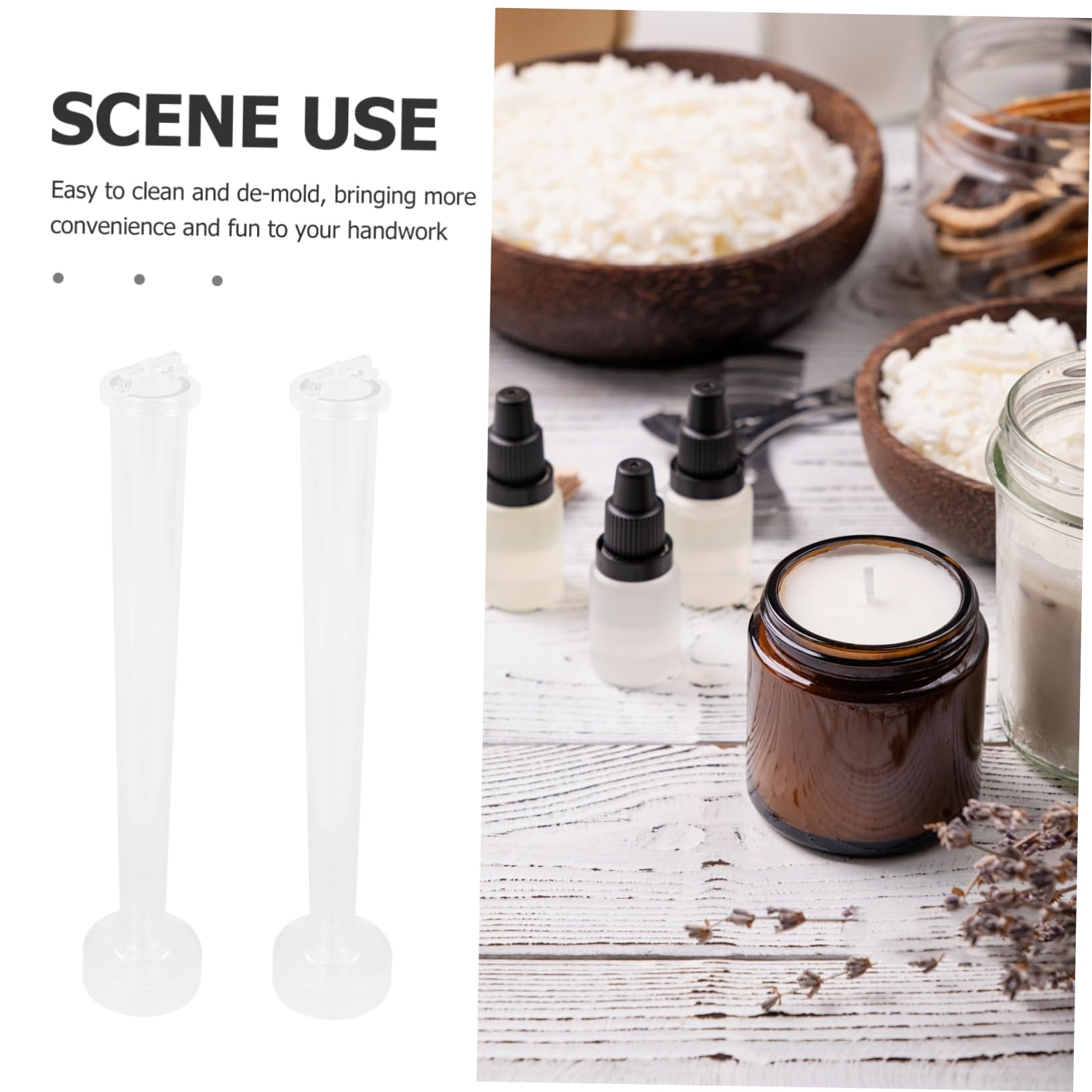 SHINEOFI 4piezas Molde De Vela Cónica Transparente Para Moldes Reutilizables Para Fabricación De Velas Artesanales