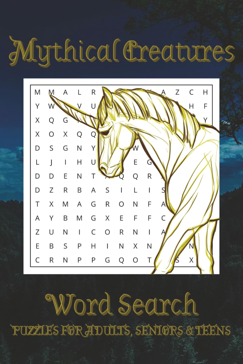 Mythical Creatures Word Search Puzzle Book: Word Searches with Easy to Read Print about Fantasy, Dragons, Mythical Creatures and More | 6x9 inches, ... Gift for Vacations, Holidays and Free Time