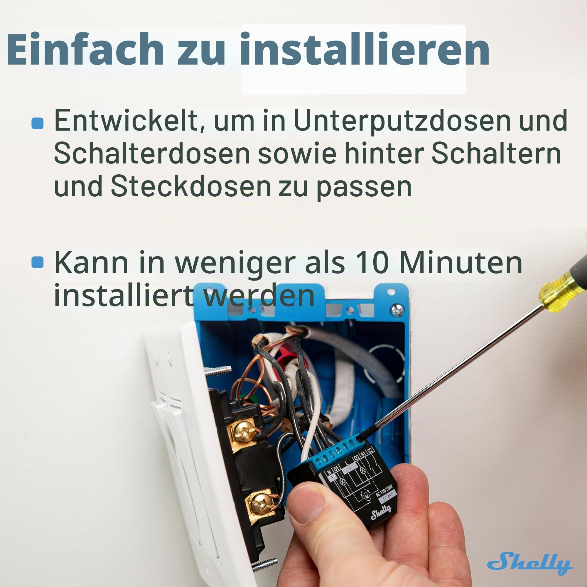 Shelly Plus 2PM Smart Home Doppel Relais Schalter (2er Pack) & Plus 2PM Smart Home Doppel Relais Schalter, Digitale Steuerung per kostenloser App & WLAN, Schwarz