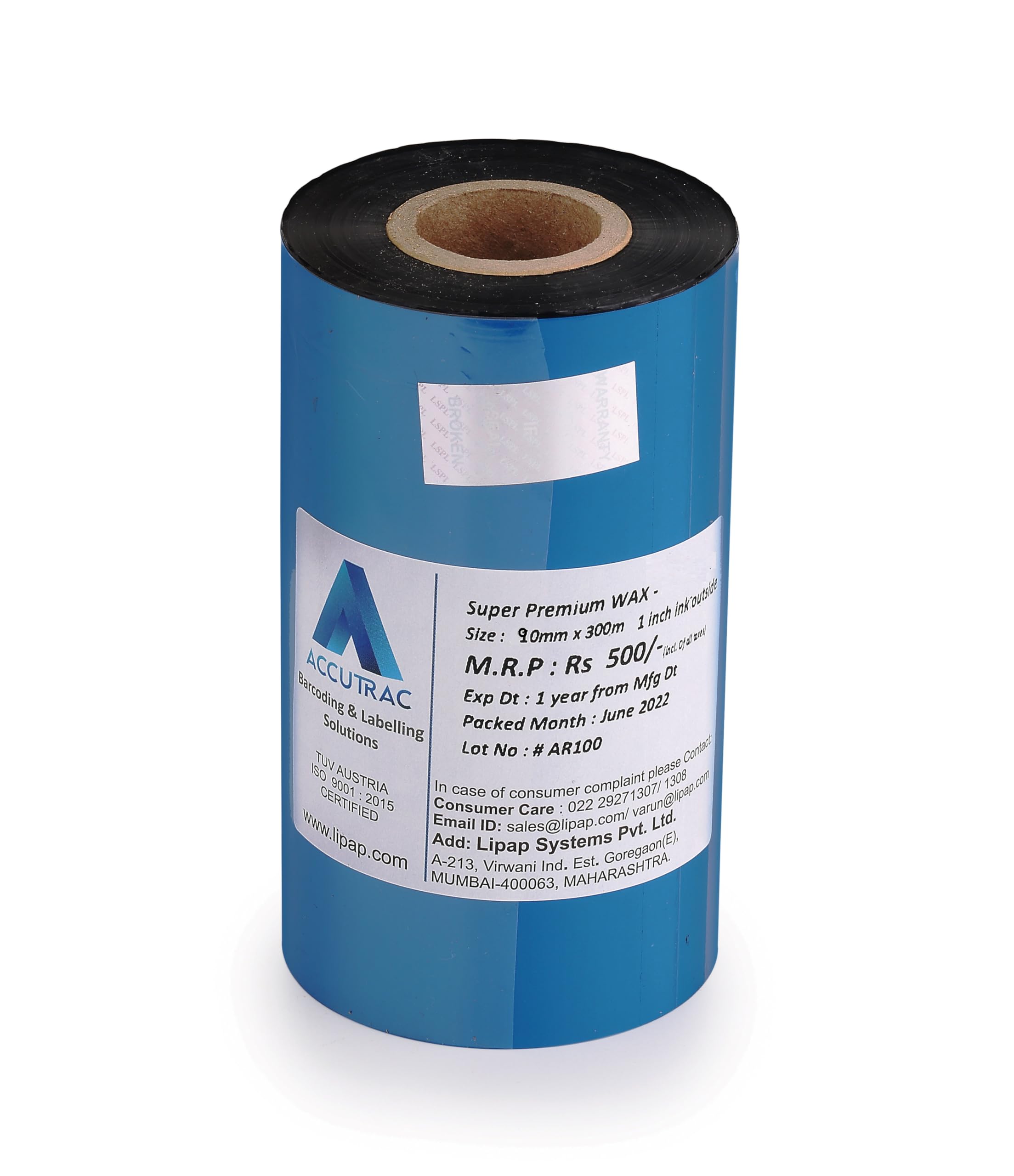 Accutrac 90 X 300 Meters Thermal Transfer Barcode Labels Ribbon Super Premium Wax for Printer TSC, Zebra, Citzen, Datamax, Thosiba, Sato Etc (Pack of 5) (B08L6KHCR3) Amazon Price History, Amazon Price Tracker