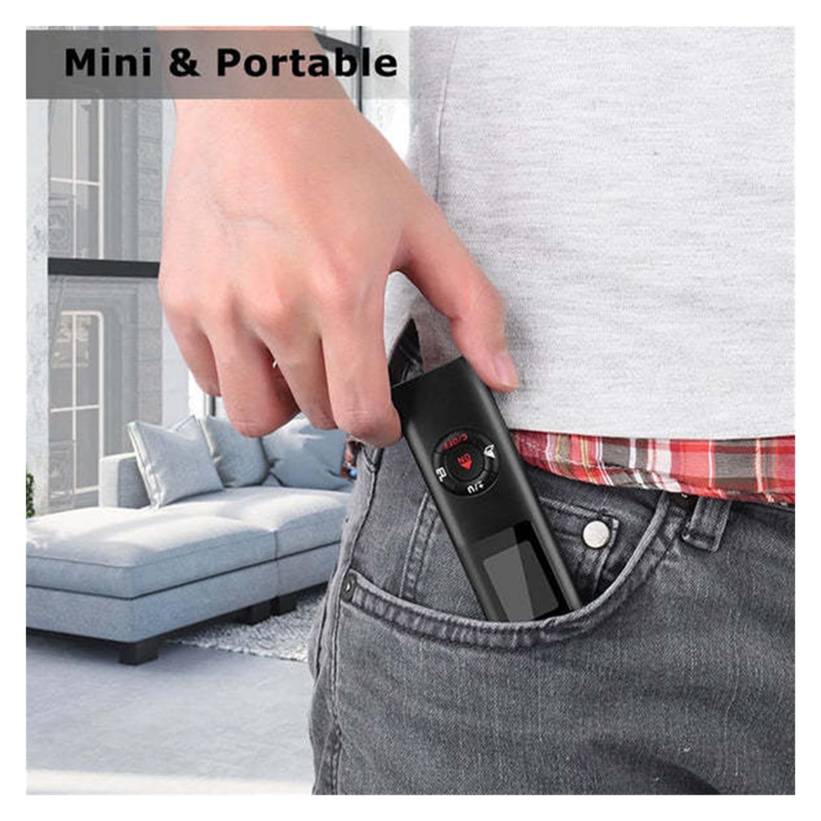 Mini medidor de Distancia láser 40M 60M Medida telémetro infrarrojo USB Recargable portátil de Mano láser telémetro Cinta Alta precisión(JQ40 40M)
