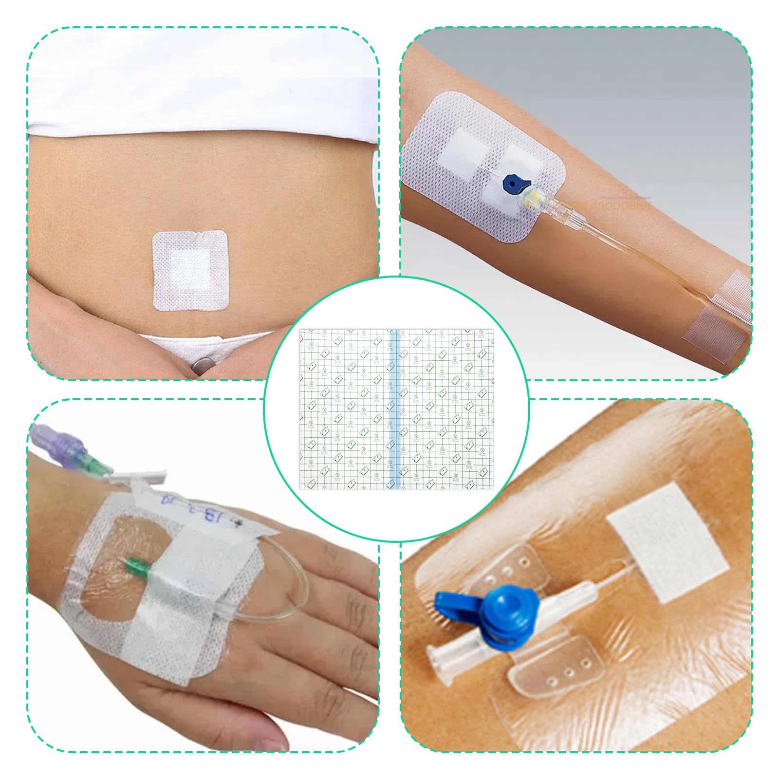 25Pcs Waterproof Bandages for Wounds, 10 x 12 Inch Stretch Transparent Film Dressing with Non-Stick Center Pad, Adhesive Waterproof Wound Cover for Surgery Injury Protector — Amazon image 7