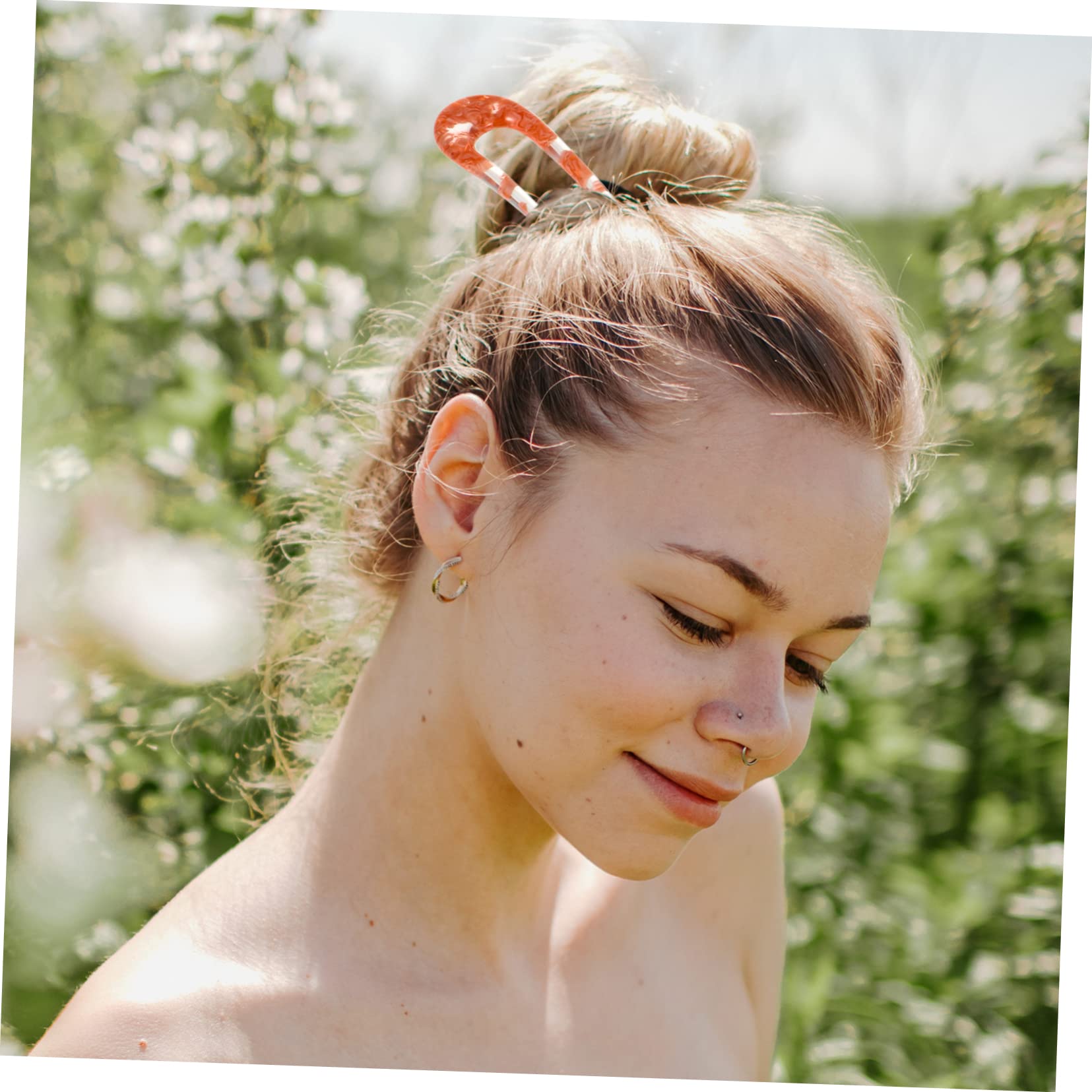 MAGICLULU 15 Piezas Horquilla De Acetato En Forma De u Accesorios Para El Cabello Para Mujeres Pinzas Para El Cabello Con Pasador Francés Chicas Perder Ácido Acético Palo De Pelo Espesar