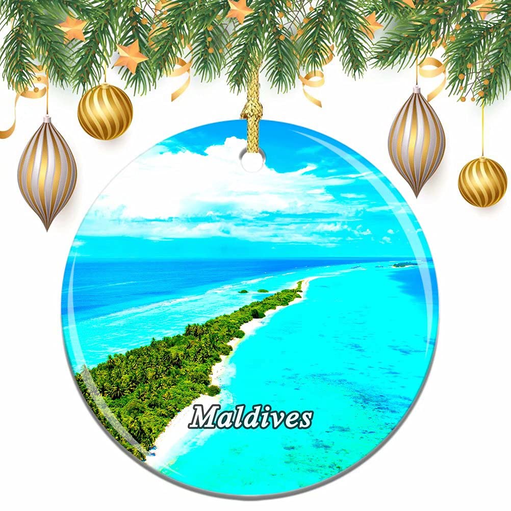 Desert Eagle Tcgj3749 Maldives Christmas Xmas Tree Ornament Decoration Wedding Hanging Pendant Decor City Travel Souvenir Collection
