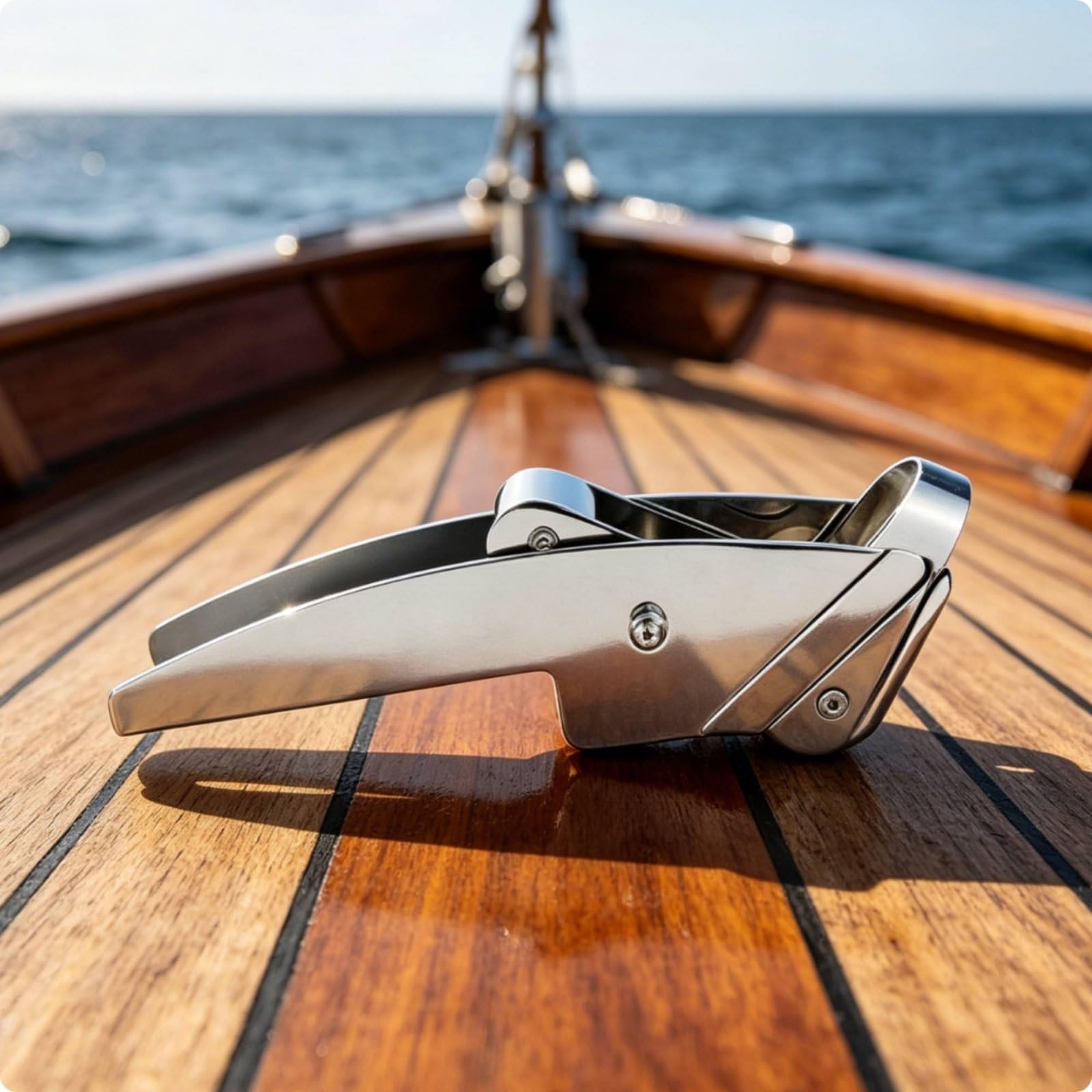 Almencla Supporto Ancora Marino Rullo Ancora Staffa Ancora Guida Catena Fermo Catena in Acciaio Inox 316 Lucidato per ’ancora Adatto per Prua Imbarcazioni, Inclinato 10-20kg
