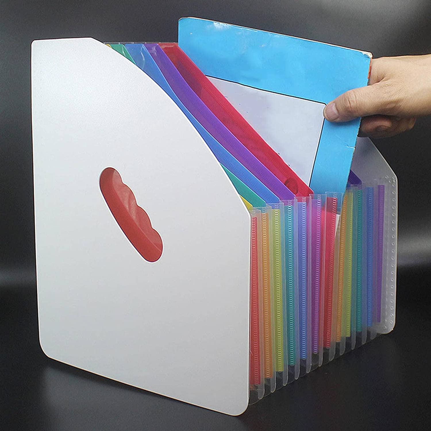 Carpeta Carpeta de archivos A4 Organizador documentos la escuela Sobre el escritorio almacenamiento Regalos papel for alumnos Recibos oficina en expansión impermeable Oficina Documentos
