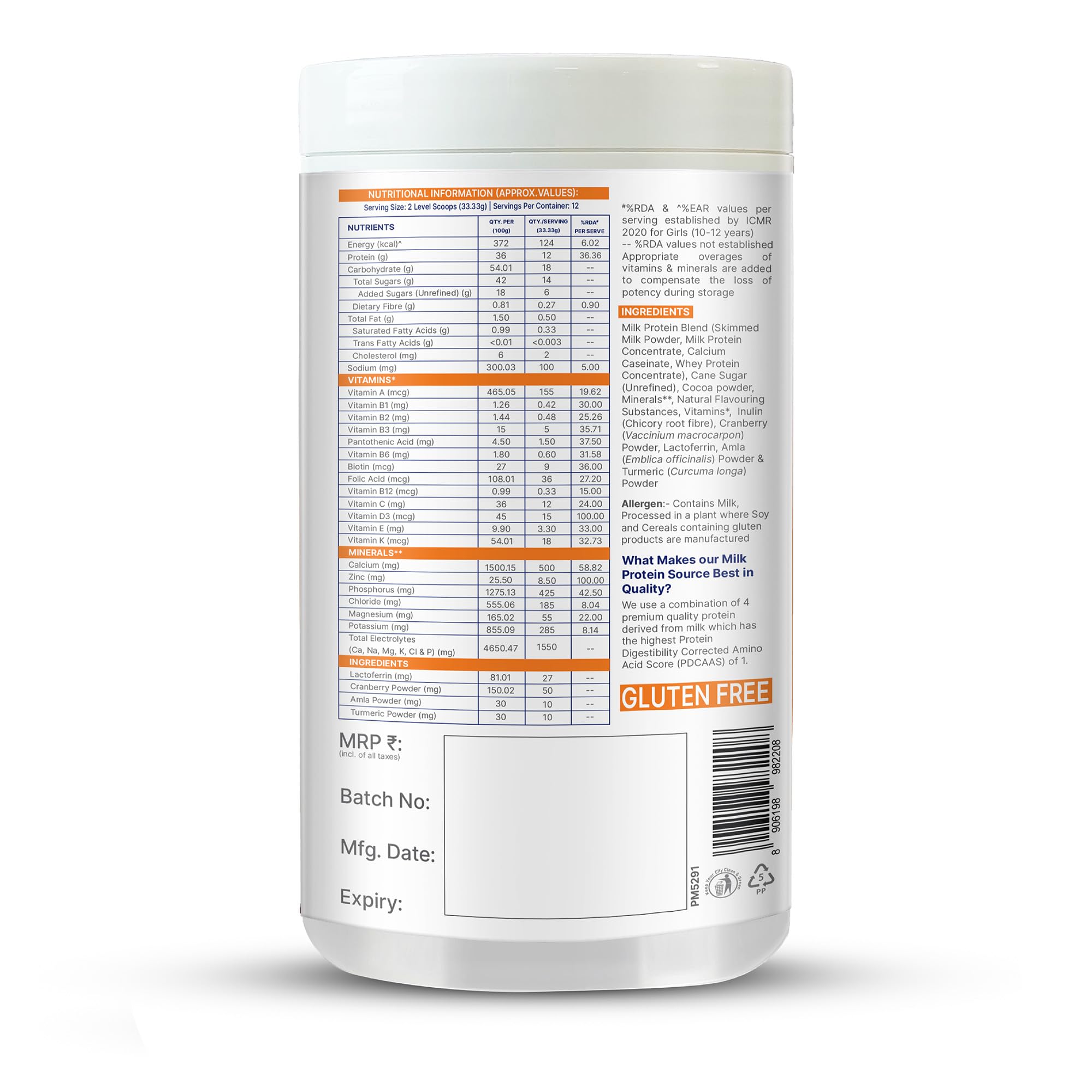 Gritzo SuperMilk Growth+ (10-12y Girl), 400g + Sipper — Amazon image 7