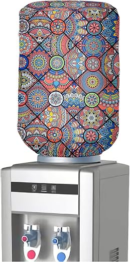 Cortina Damask Print Water Dispenser Bottle Can Cover | Can Protector | Elastic Closure | Polyester Material | Environment...