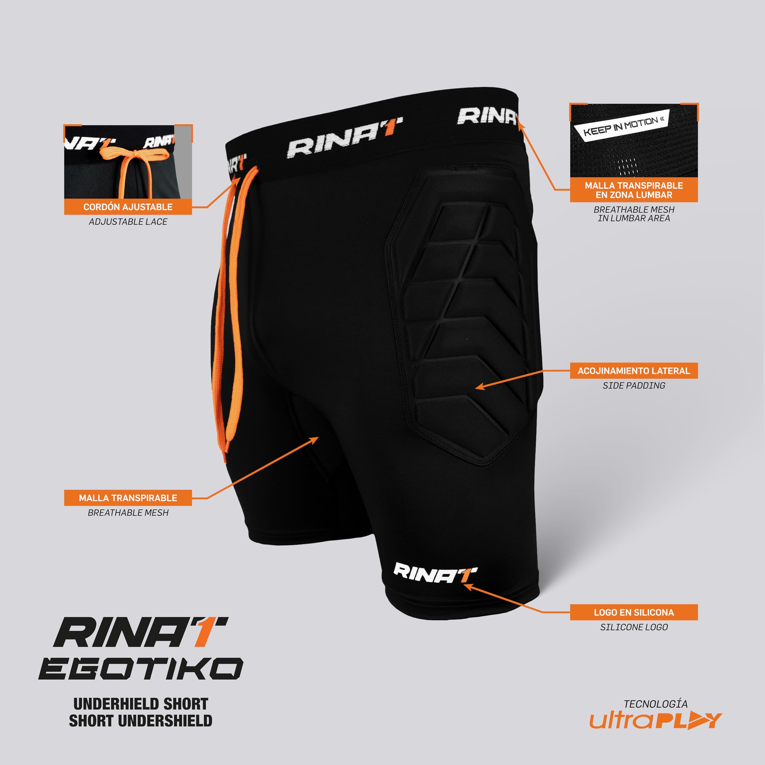 Rinat Pantalón de Portero Short Egotiko, Unisex Adulto