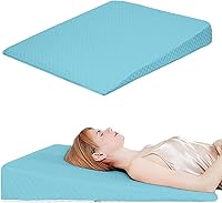 Vista 20 de Almohada de Cuña, Almohadas de Cuña para Cama para Dormir, Ronquidos, Soporte de Espalda, Después de Cirugía, Almohada Triangular de Espuma, Funda