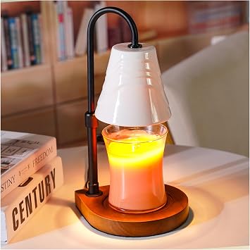 Candle Warmer Lamp with Timer,Dimmable Electric Fragrance Wax Warmer,Elegant Home Decor Melt Warming Heater As Birthday Gifts for Women Mom Jar Candle Lovers,Friends Use in BedroomAdjustable Height