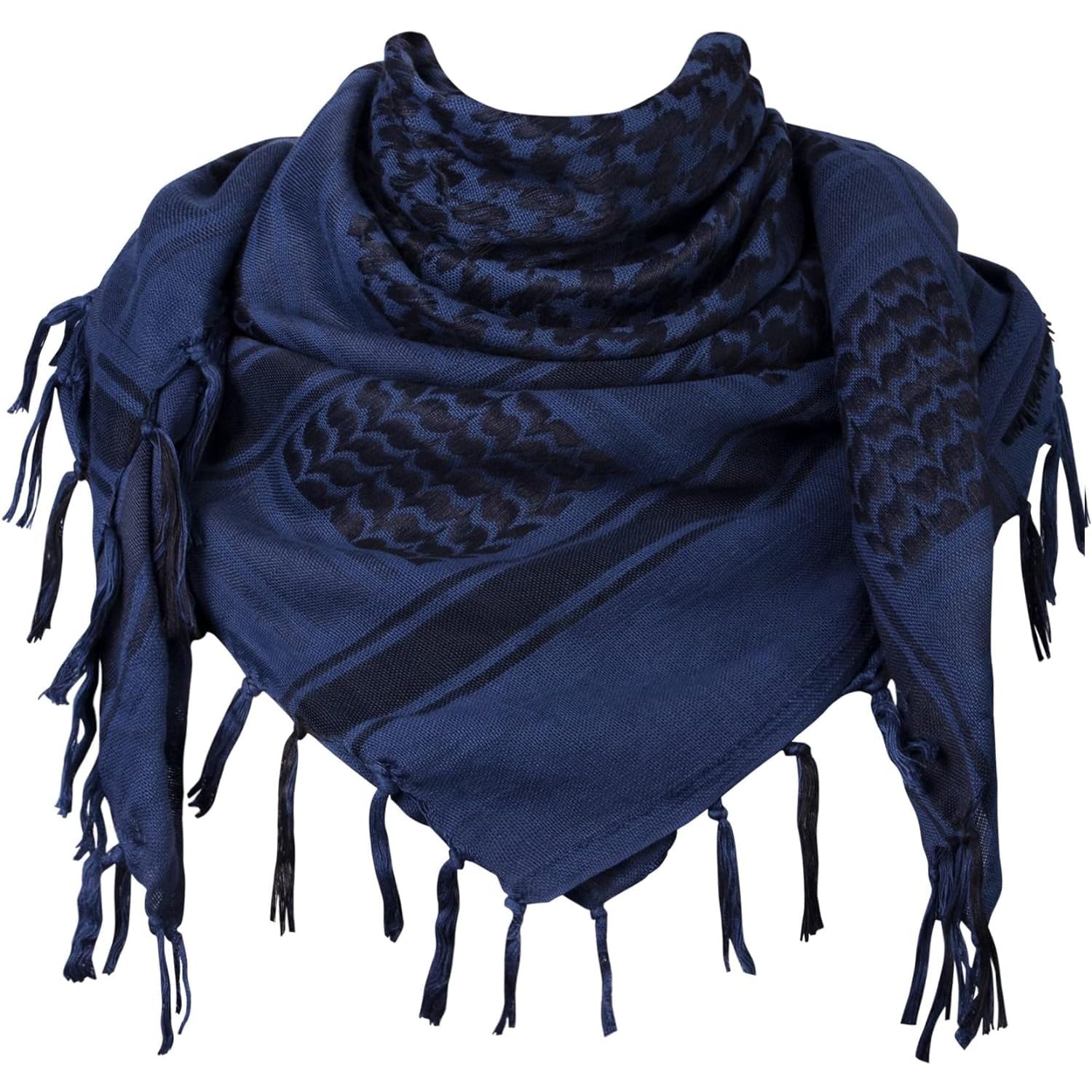 Cotton Shemagh Keffiyeh Scarf – Lightweight Tactical Desert Head Neck Wrap, Sun Protection Outdoor Scarf for Summer Hiking
