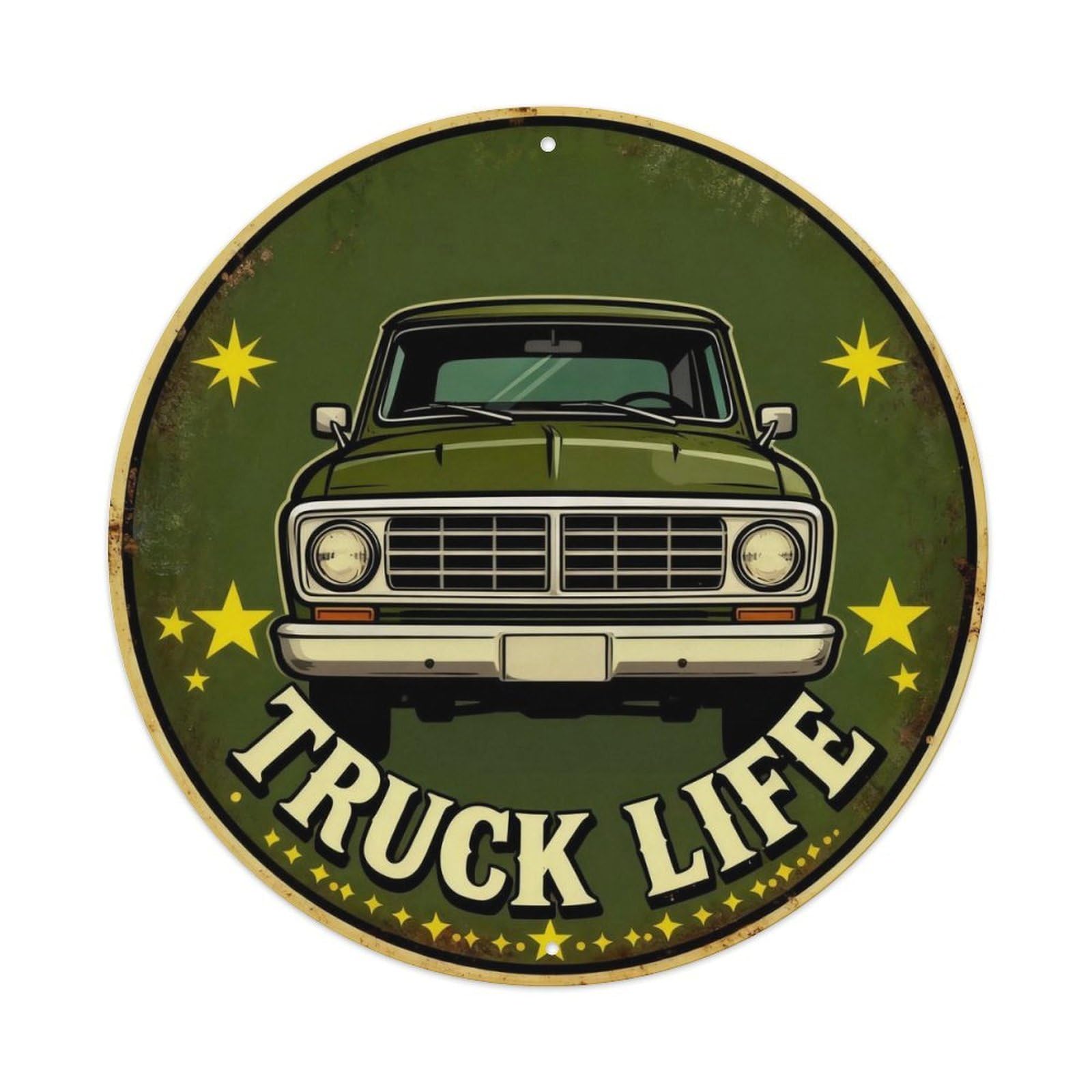 Truck Life Garage Sign Metal Tin Sign Plaque