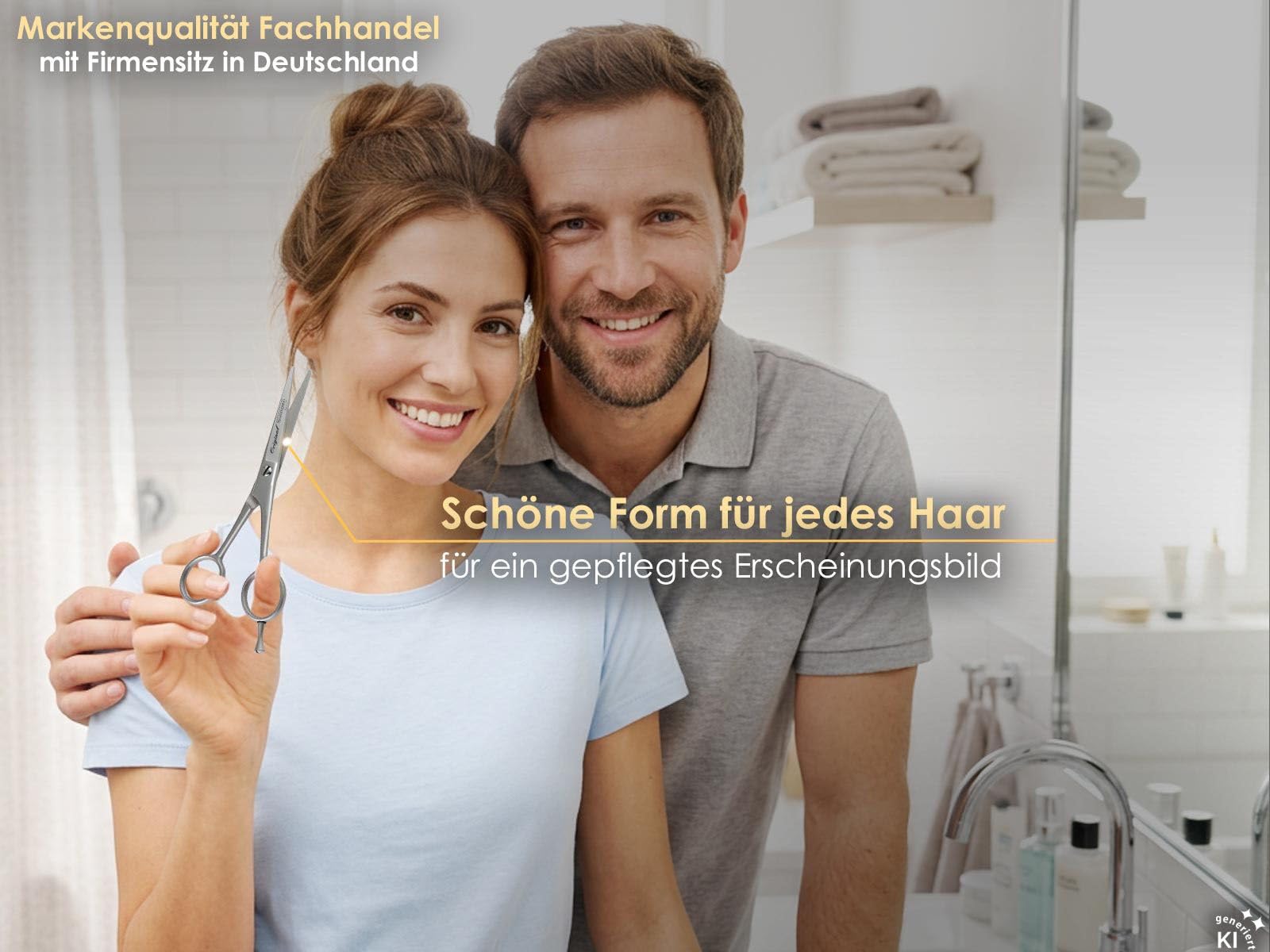 Haarschere Effilierschere Solingen 2er Set Haarschneidescheren in 6 Zoll | Haarschneideschere aus rostfreiem Edelstahl Made in Germany Friseurschere für einen perfekten und präzisen Haarschnitt