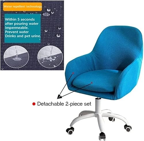 Miniatura 4 de Fundas para silla de oficina, 2 en 1, protector de silla de comedor y cocina, protector curvado para silla de computadora, funda de jacquard