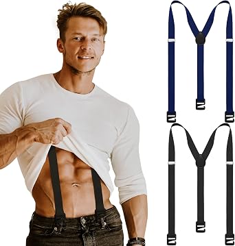 Janmercy 2 Pcs Hidden Suspender for Men, Y- Back